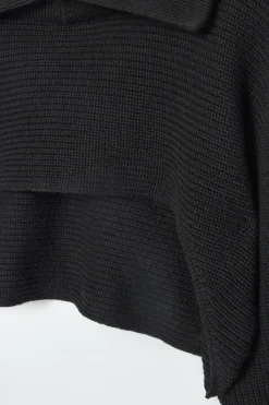 COS COLLARED CROPPED KNITTED SWEATER-Women Capes & Hybrids | Tops