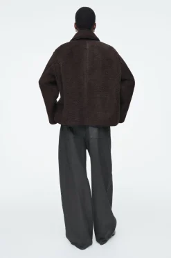 COS COLLARED FAUX SHEARLING JACKET-Women Coats & Jackets