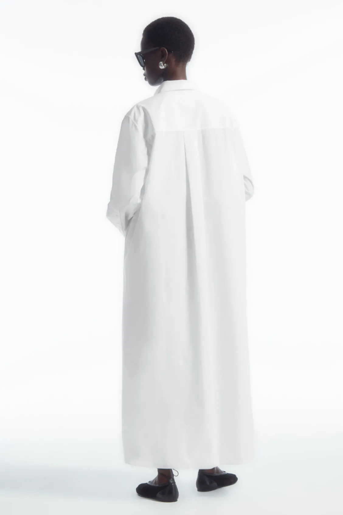 COS COLLARED MIDI SHIRT DRESS-Women Dresses & Jumpsuits