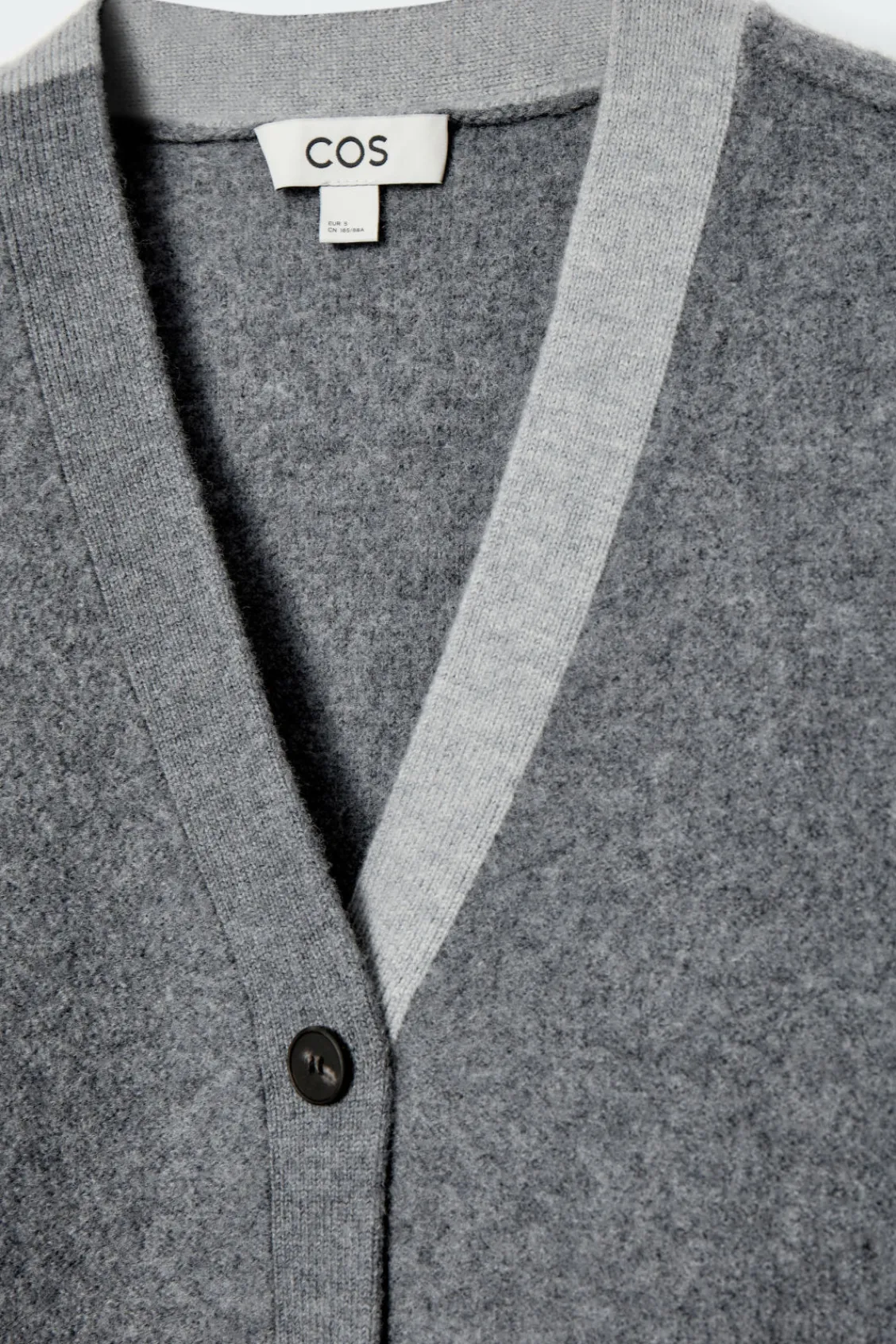 COS COLOUR-BLOCK WOOL V-NECK CARDIGAN-Women Sweaters & Cardigans