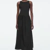 COS CONTRAST-PANEL MAXI DRESS-Women Dresses & Jumpsuits