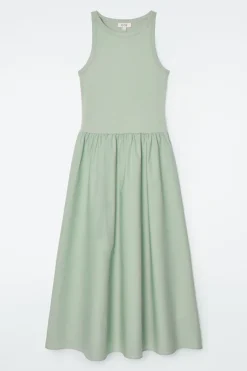 COS CONTRAST-PANEL MAXI DRESS-Women Dresses & Jumpsuits