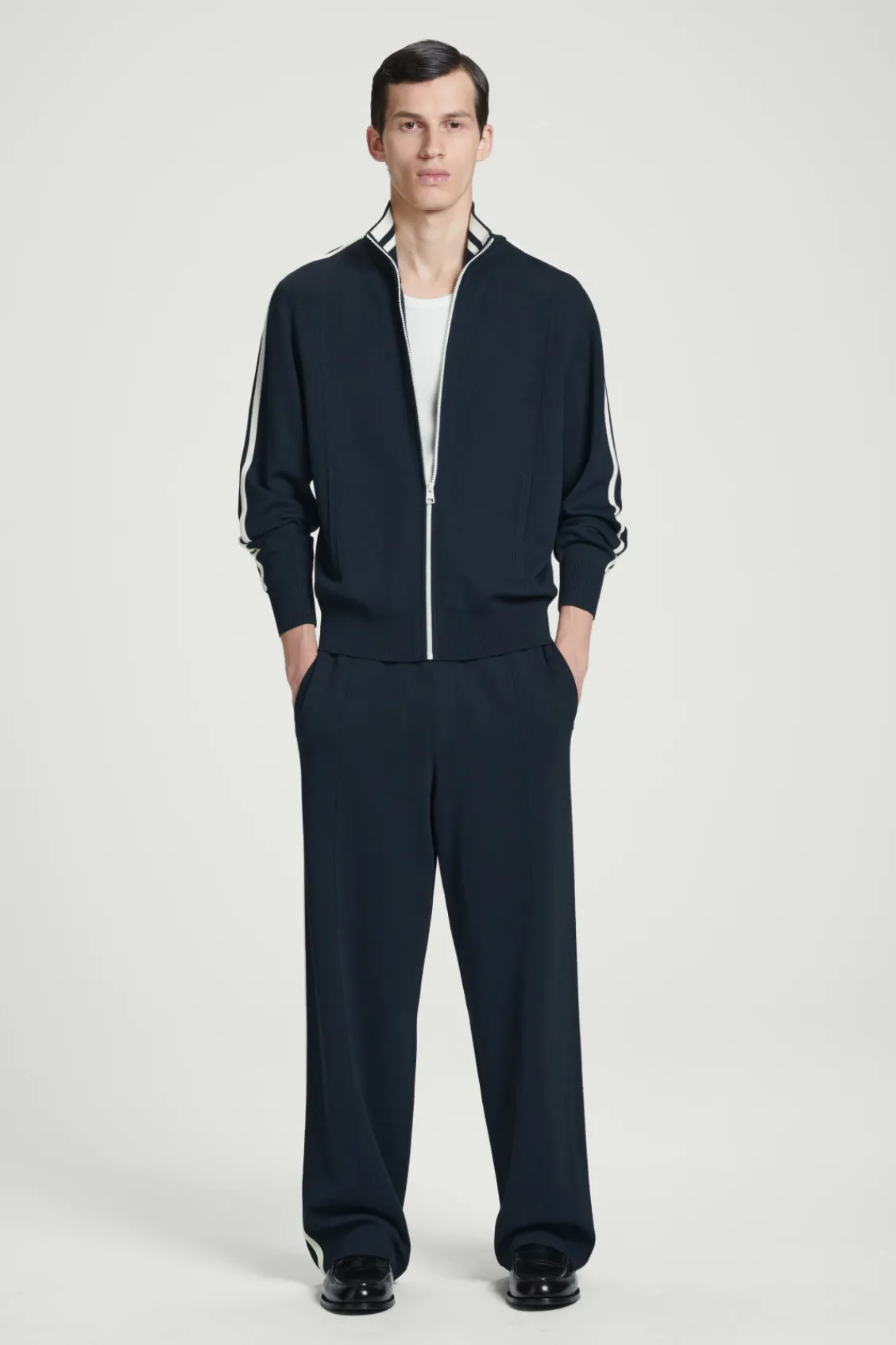 COS CONTRAST-STRIPE KNITTED JOGGERS- Matching Sets | Pants