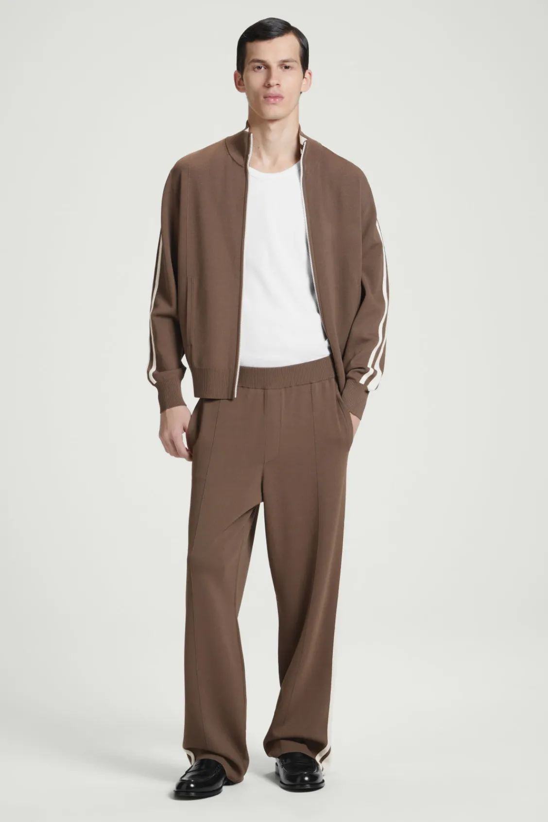 COS CONTRAST-STRIPE KNITTED JOGGERS- Matching Sets | Pants
