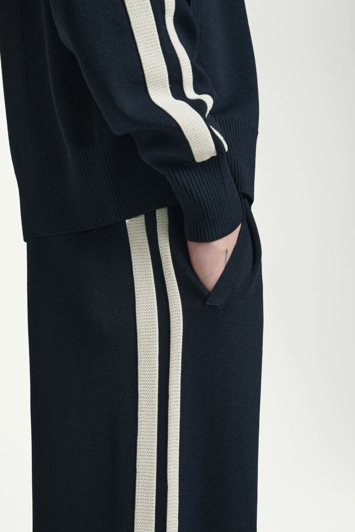 COS CONTRAST-STRIPE KNITTED JOGGERS- Matching Sets | Pants