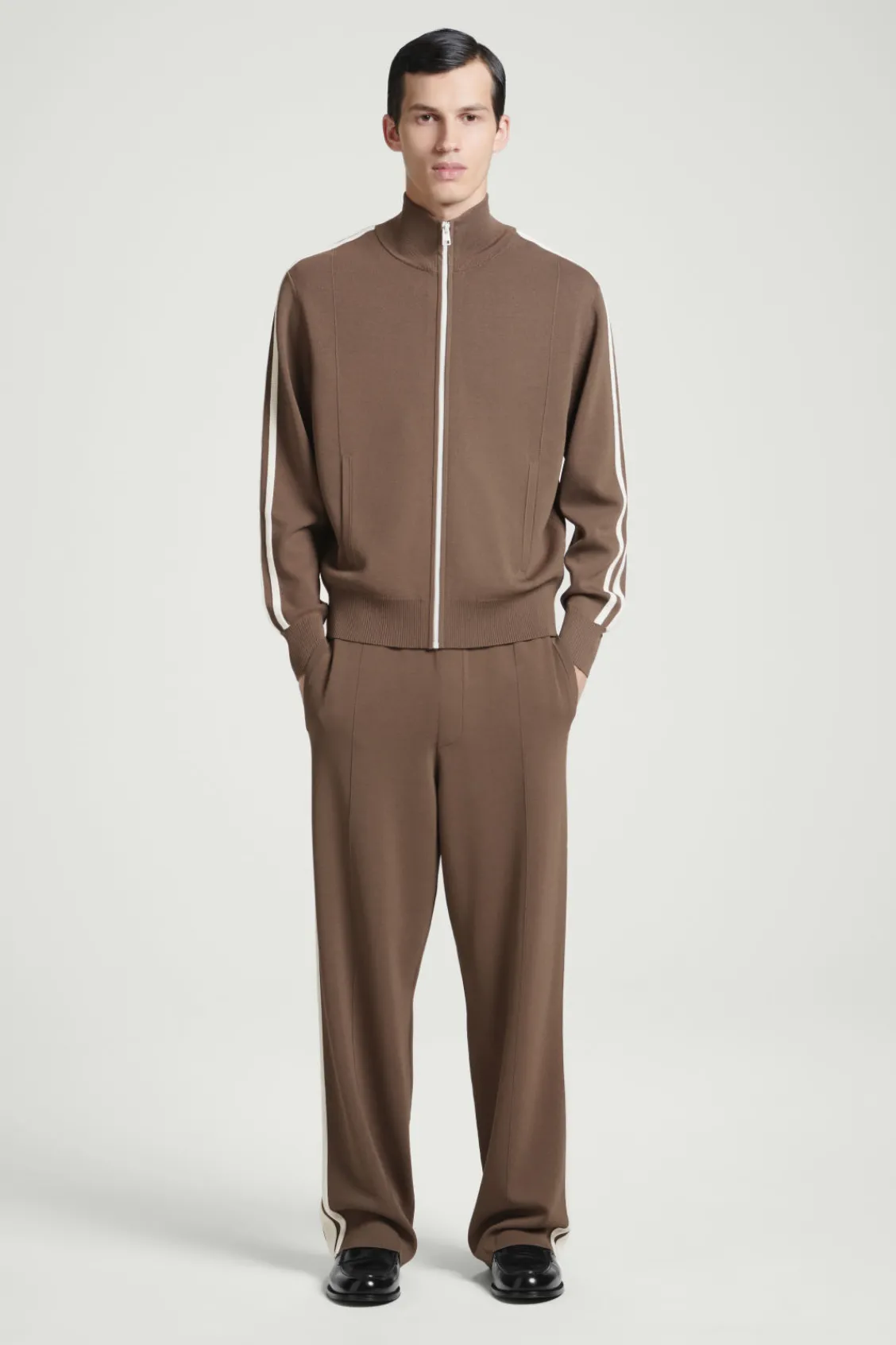 COS CONTRAST-STRIPE KNITTED JOGGERS- Matching Sets | Pants