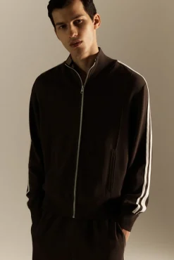 COS CONTRAST-STRIPE KNITTED TRACK JACKET- Matching Sets | Sweaters & Cardigans