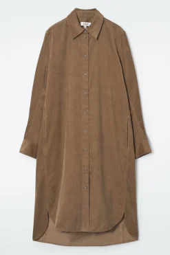 COS CORDUROY MIDI SHIRT DRESS-Women Dresses & Jumpsuits