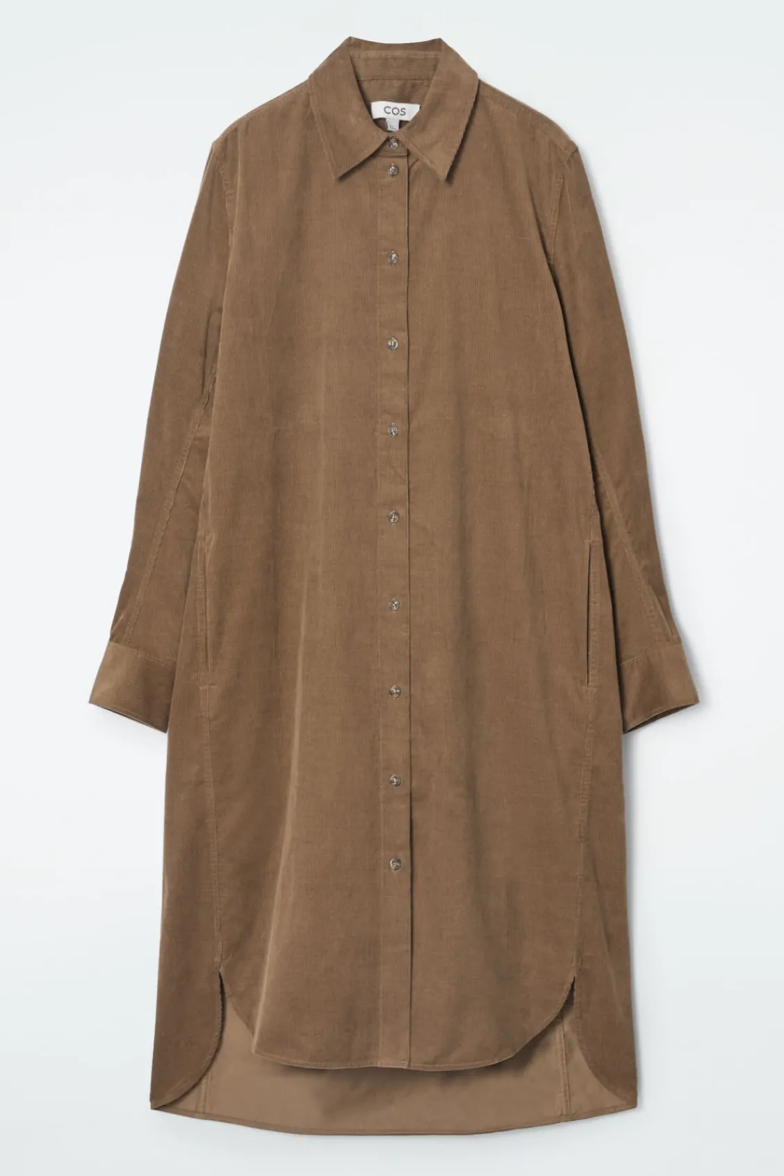 COS CORDUROY MIDI SHIRT DRESS-Women Dresses & Jumpsuits
