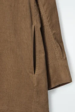 COS CORDUROY MIDI SHIRT DRESS-Women Dresses & Jumpsuits