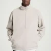 COS CORDUROY-JERSEY HALF-ZIP SWEATSHIRT- Matching Sets | Sweatshirts & Hoodies