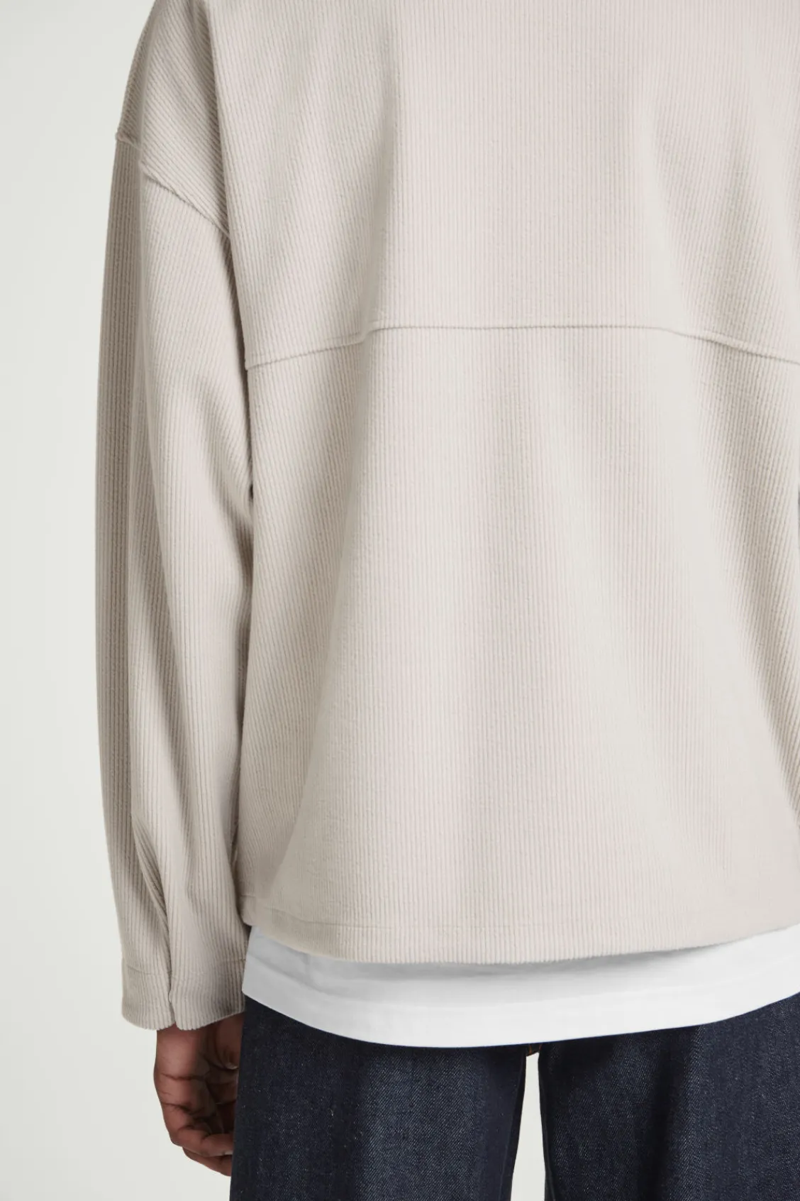 COS CORDUROY-JERSEY HALF-ZIP SWEATSHIRT- Matching Sets | Sweatshirts & Hoodies