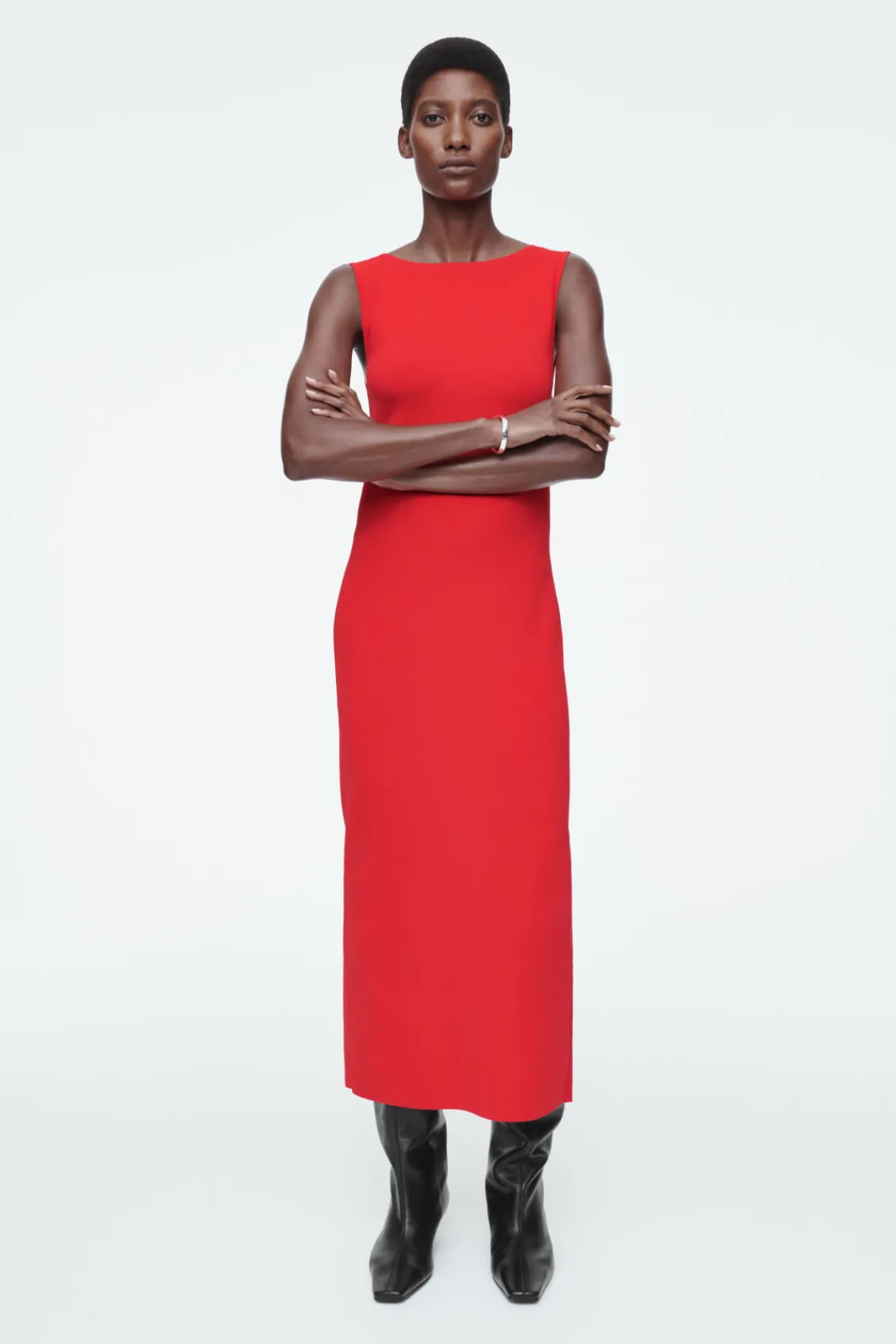 COS CORSET-DETAIL MAXI DRESS-Women Dresses & Jumpsuits | Sweaters & Cardigans