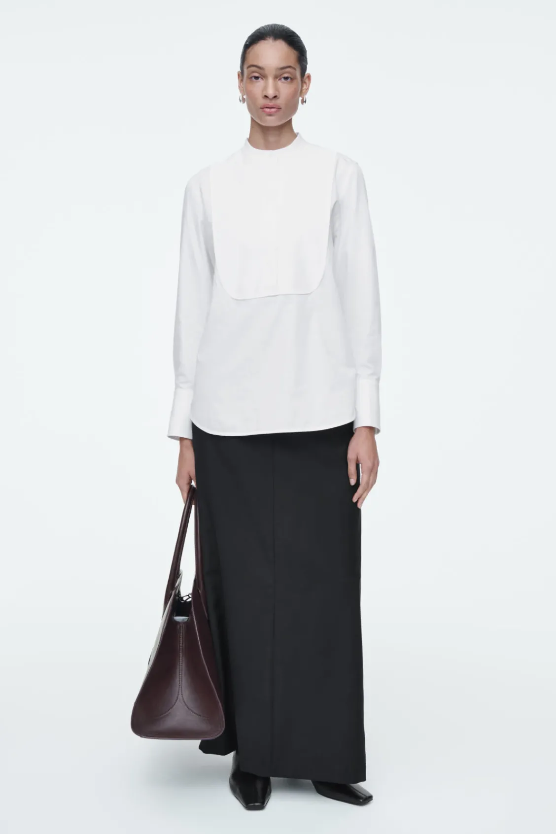 COS COTTON TUXEDO SHIRT-Women Shirts & Blouses | Tops