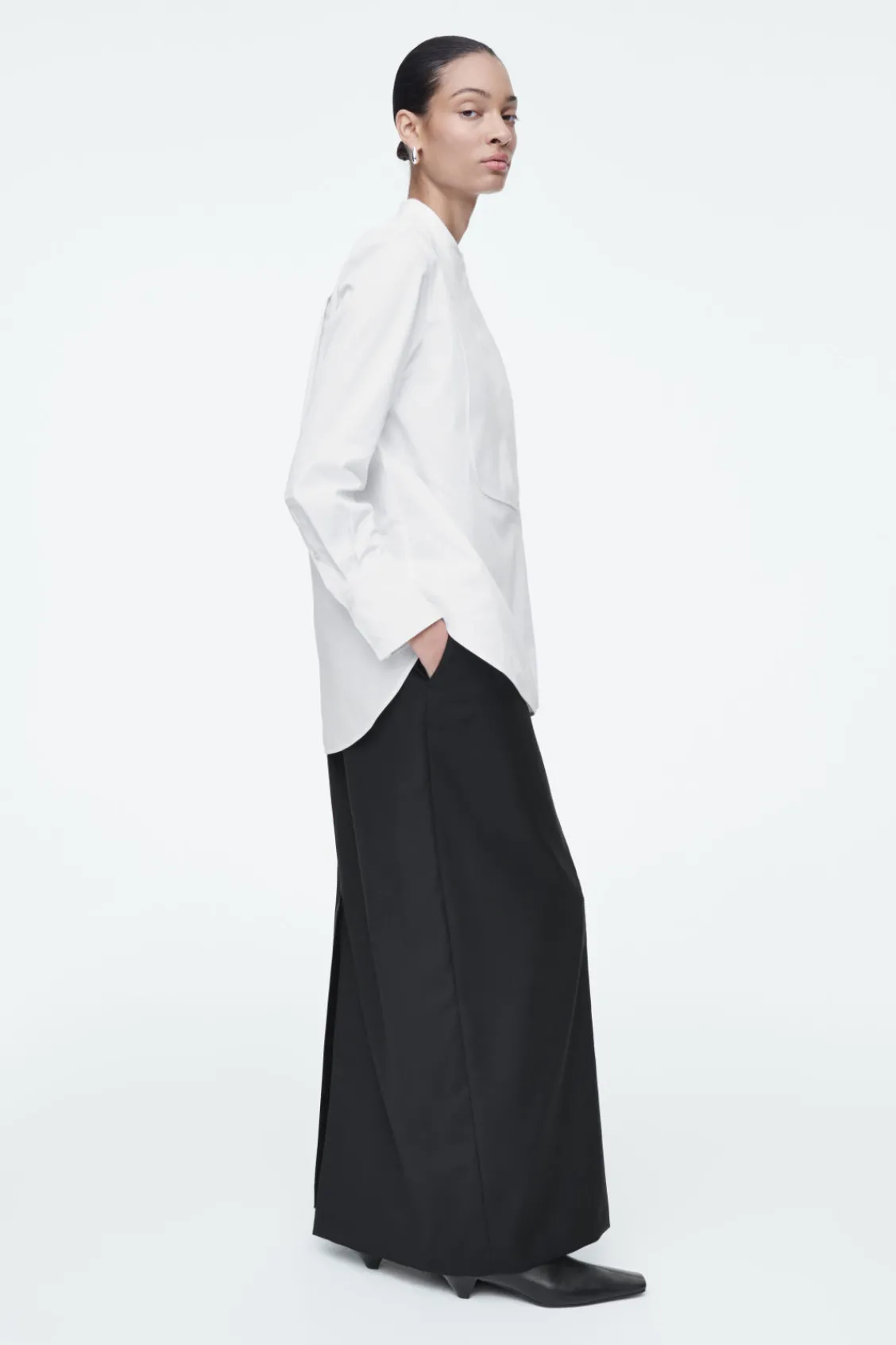 COS COTTON TUXEDO SHIRT-Women Shirts & Blouses | Tops