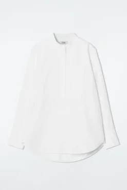 COS COTTON TUXEDO SHIRT-Women Shirts & Blouses | Tops