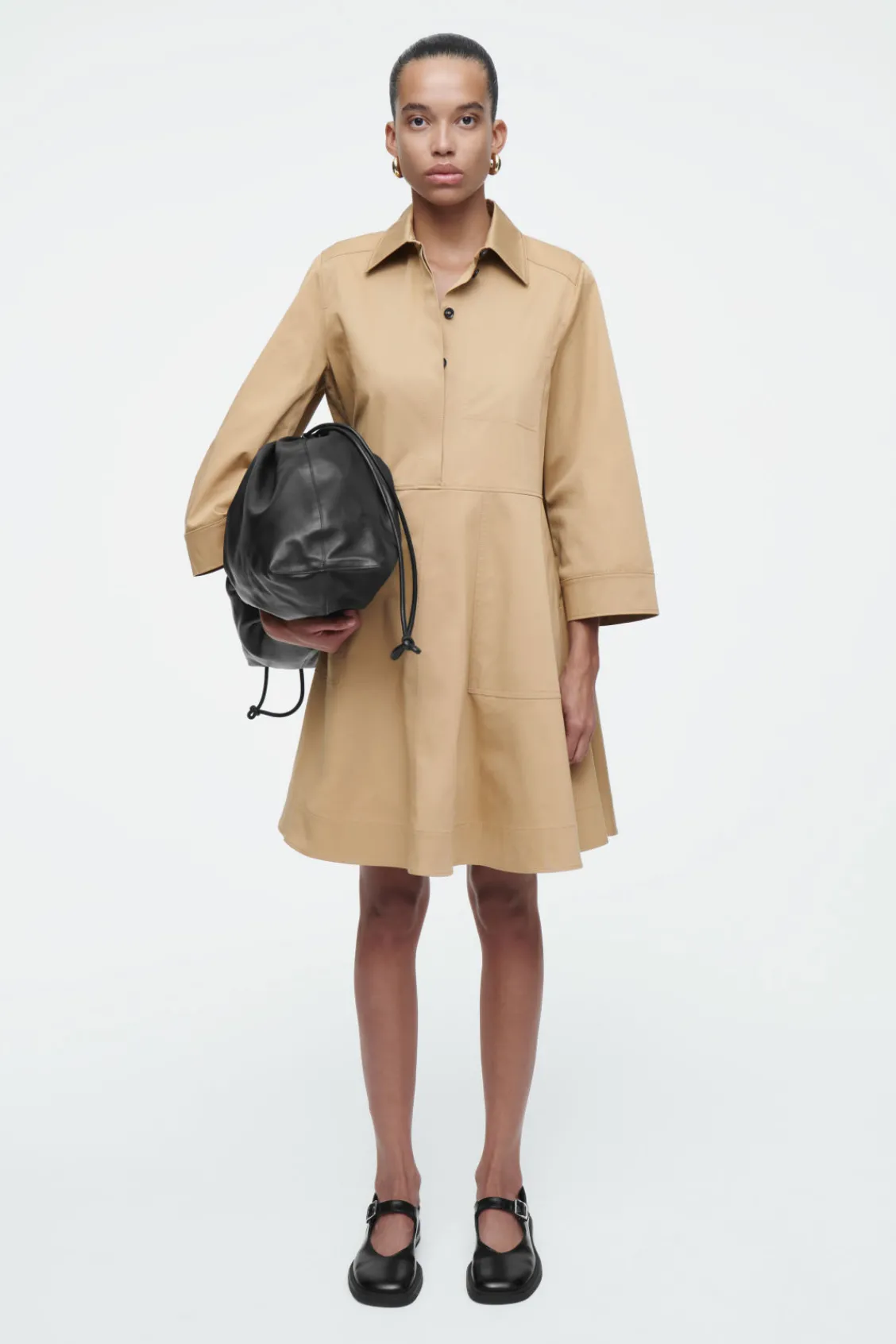 COS COTTON UTILITY SHIRT DRESS-Women Dresses & Jumpsuits