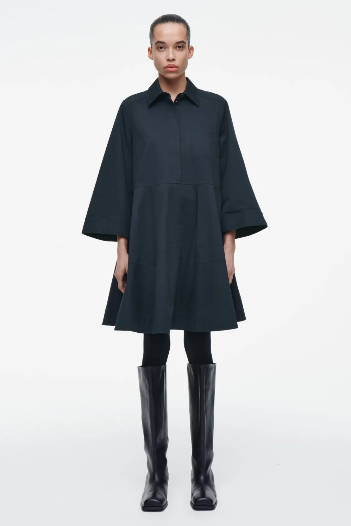 COS COTTON UTILITY SHIRT DRESS-Women Dresses & Jumpsuits
