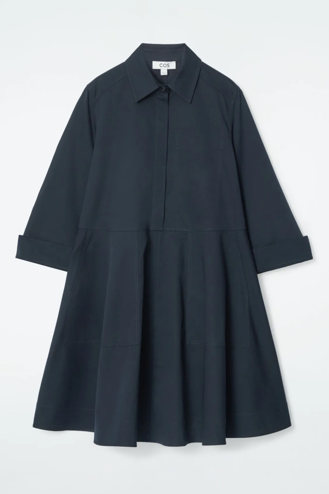 COS COTTON UTILITY SHIRT DRESS-Women Dresses & Jumpsuits