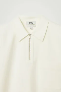 COS COTTON-TWILL HALF-ZIP POLO SHIRT- Polo Shirts