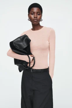 COS CREW-NECK MERINO WOOL TOP-Women T-Shirts | Tops