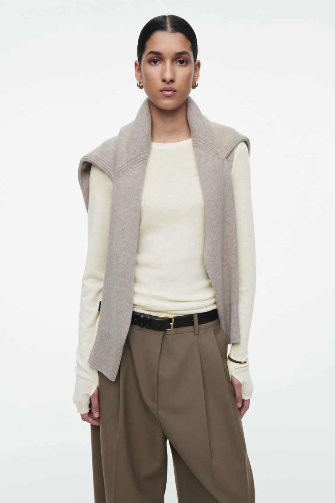 COS CREW-NECK MERINO WOOL TOP-Women T-Shirts | Tops