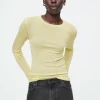 COS CREW-NECK MERINO WOOL TOP-Women T-Shirts | Tops