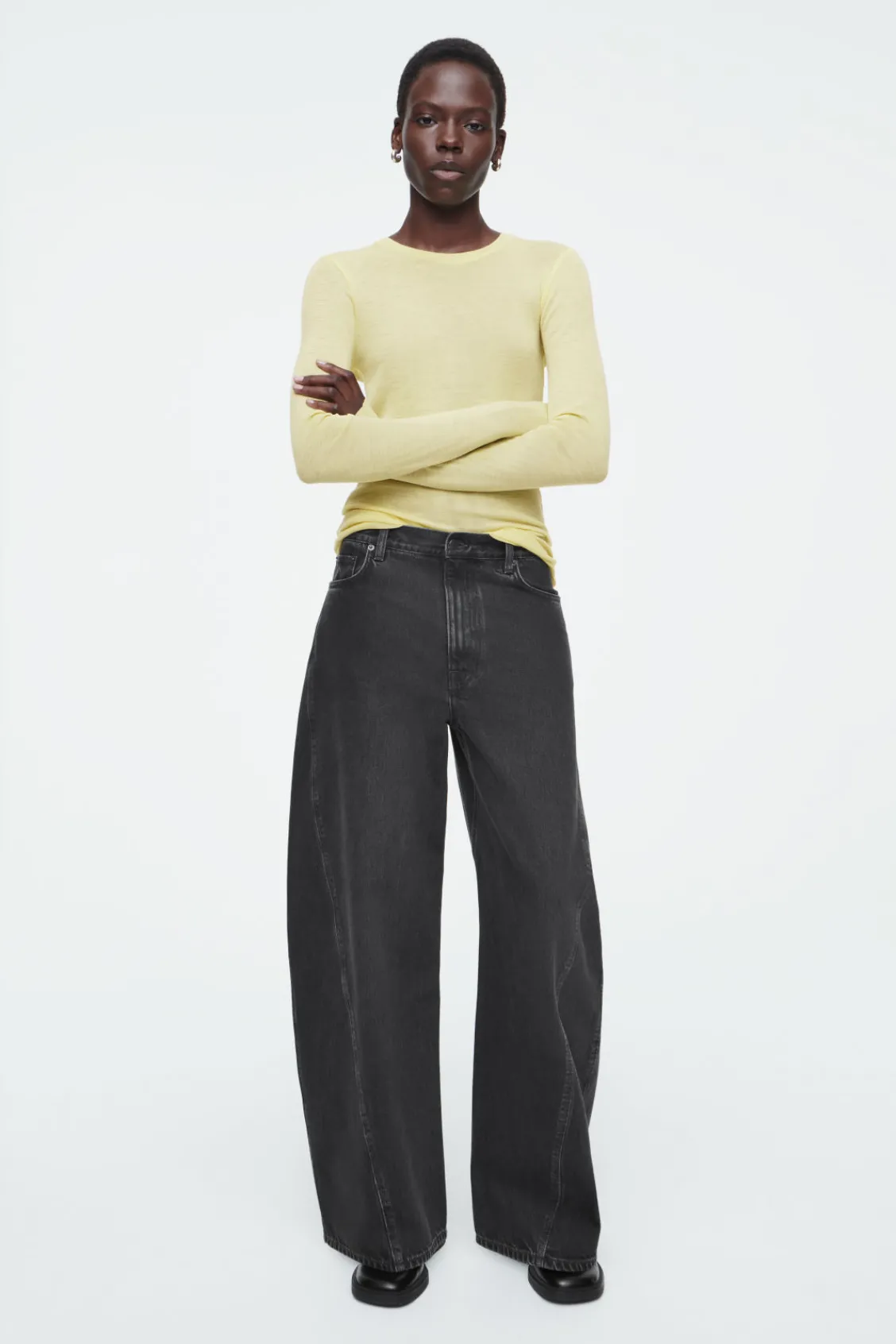 COS CREW-NECK MERINO WOOL TOP-Women T-Shirts | Tops