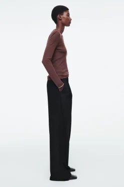 COS CREW-NECK MERINO WOOL TOP-Women Tops | Sweaters & Cardigans