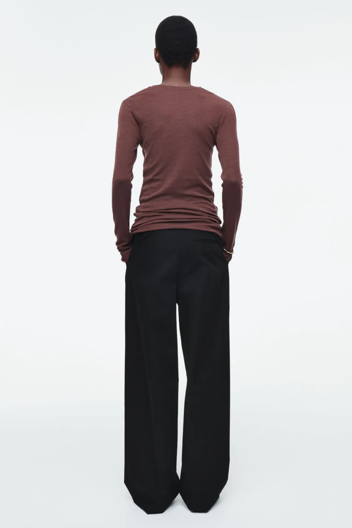 COS CREW-NECK MERINO WOOL TOP-Women Tops | Sweaters & Cardigans