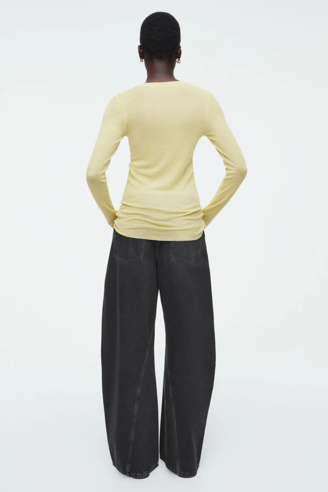 COS CREW-NECK MERINO WOOL TOP-Women T-Shirts | Tops