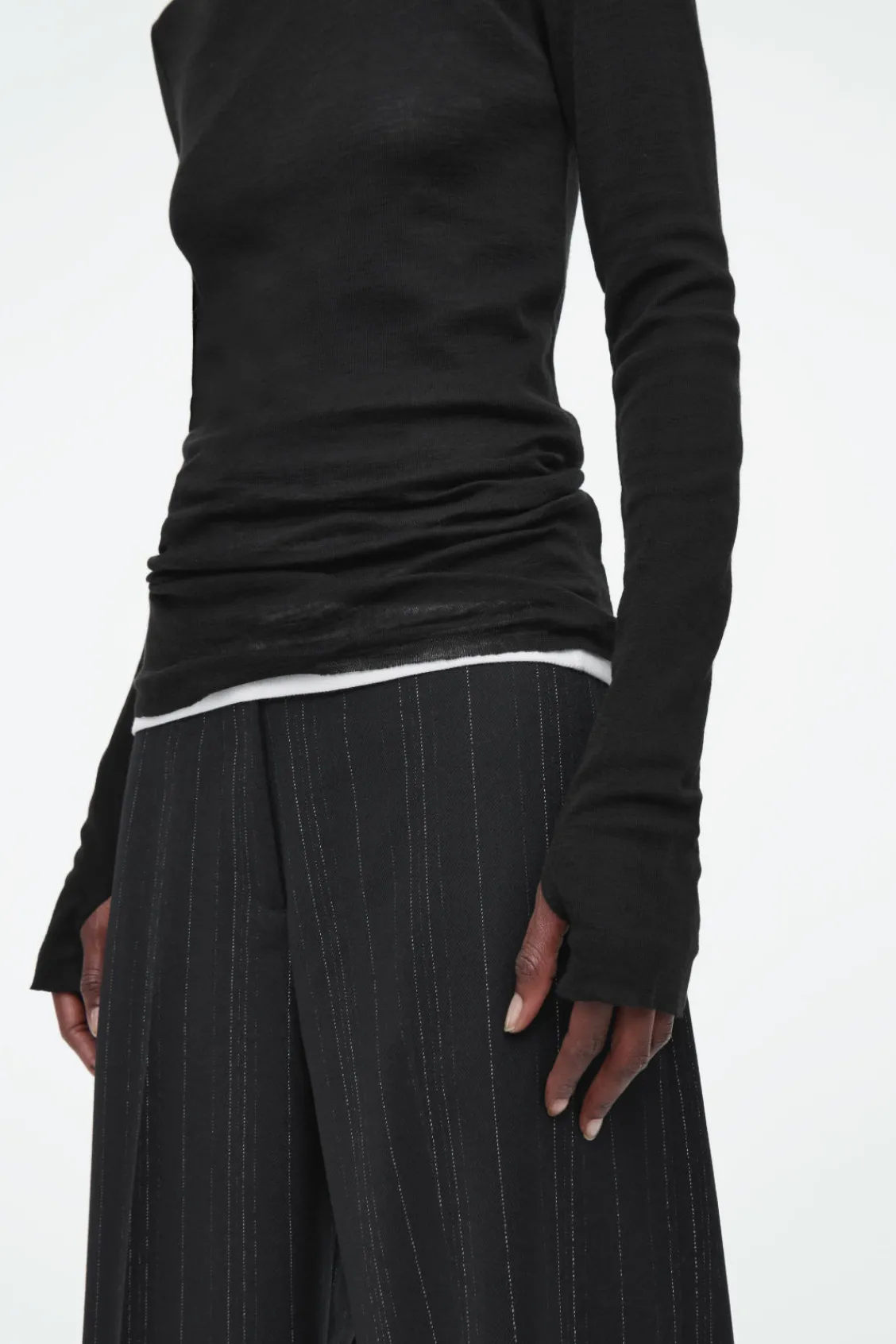 COS CREW-NECK MERINO WOOL TOP-Women T-Shirts | Tops