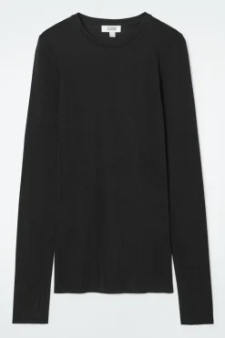 COS CREW-NECK MERINO WOOL TOP-Women T-Shirts | Tops