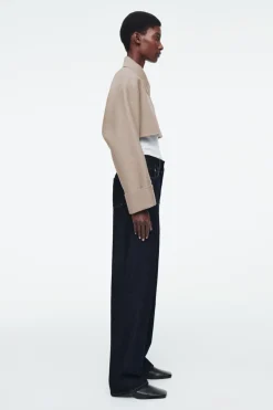 COS CROPPED DOUBLE-FACED WOOL JACKET-Women Capes & Hybrids | Coats & Jackets