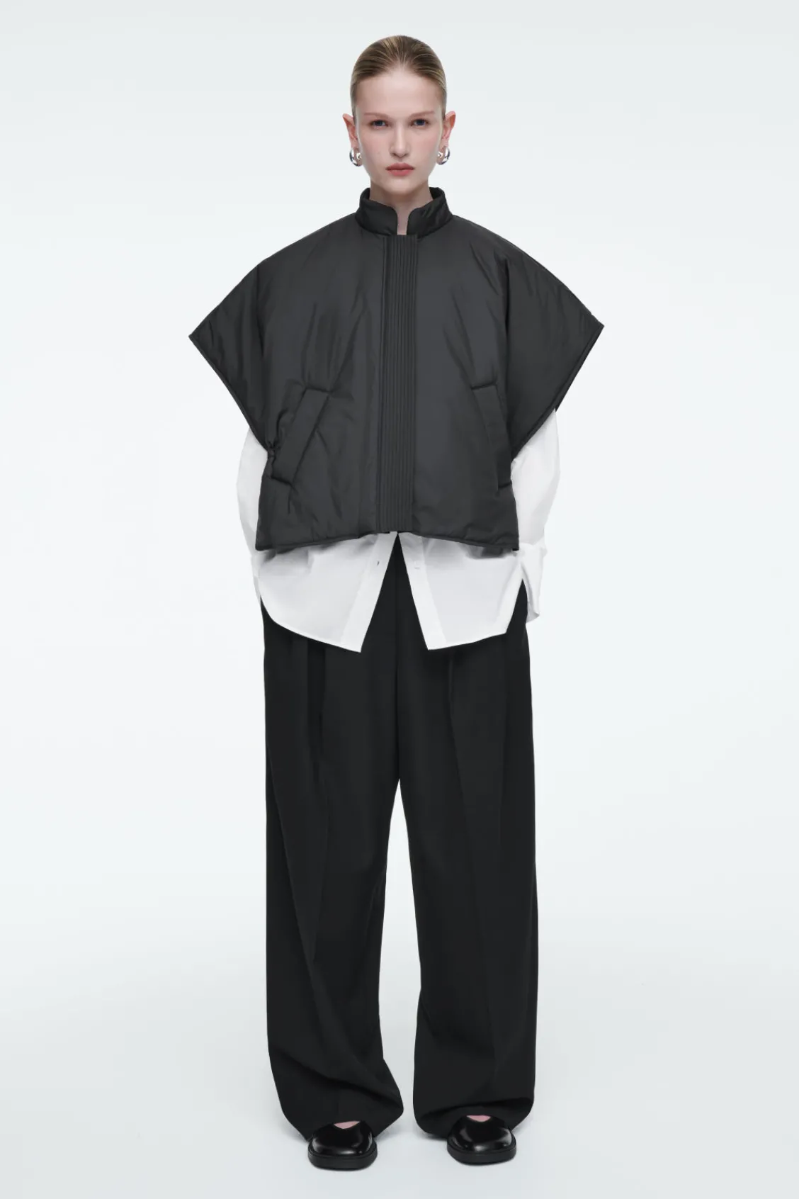 COS CROPPED PADDED HYBRID VEST-Women Capes & Hybrids | Coats & Jackets