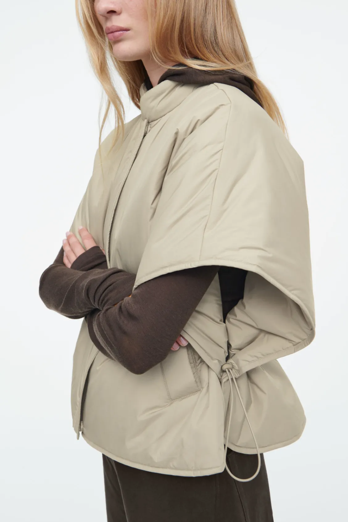 COS CROPPED PADDED HYBRID VEST-Women Capes & Hybrids | Coats & Jackets