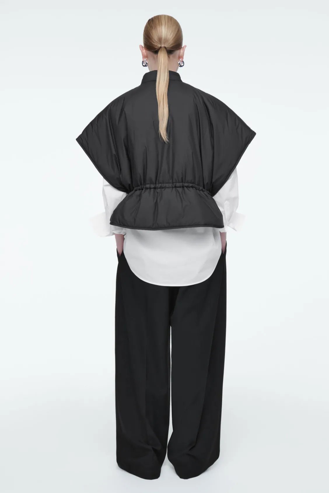 COS CROPPED PADDED HYBRID VEST-Women Capes & Hybrids | Coats & Jackets