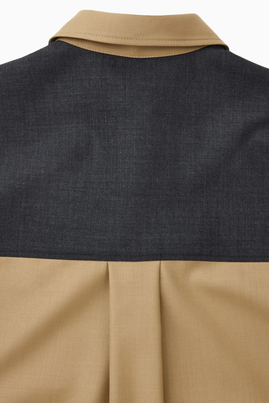 COS DECONSTRUCTED COLOR-BLOCK WOOL SHIRT-Women Shirts & Blouses | Tops
