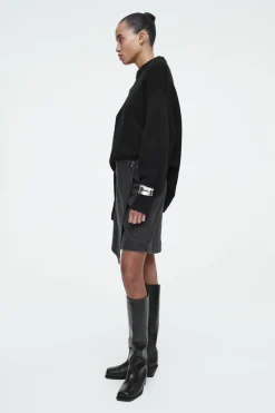 COS DENIM MINI WRAP SKIRT-Women Skirts