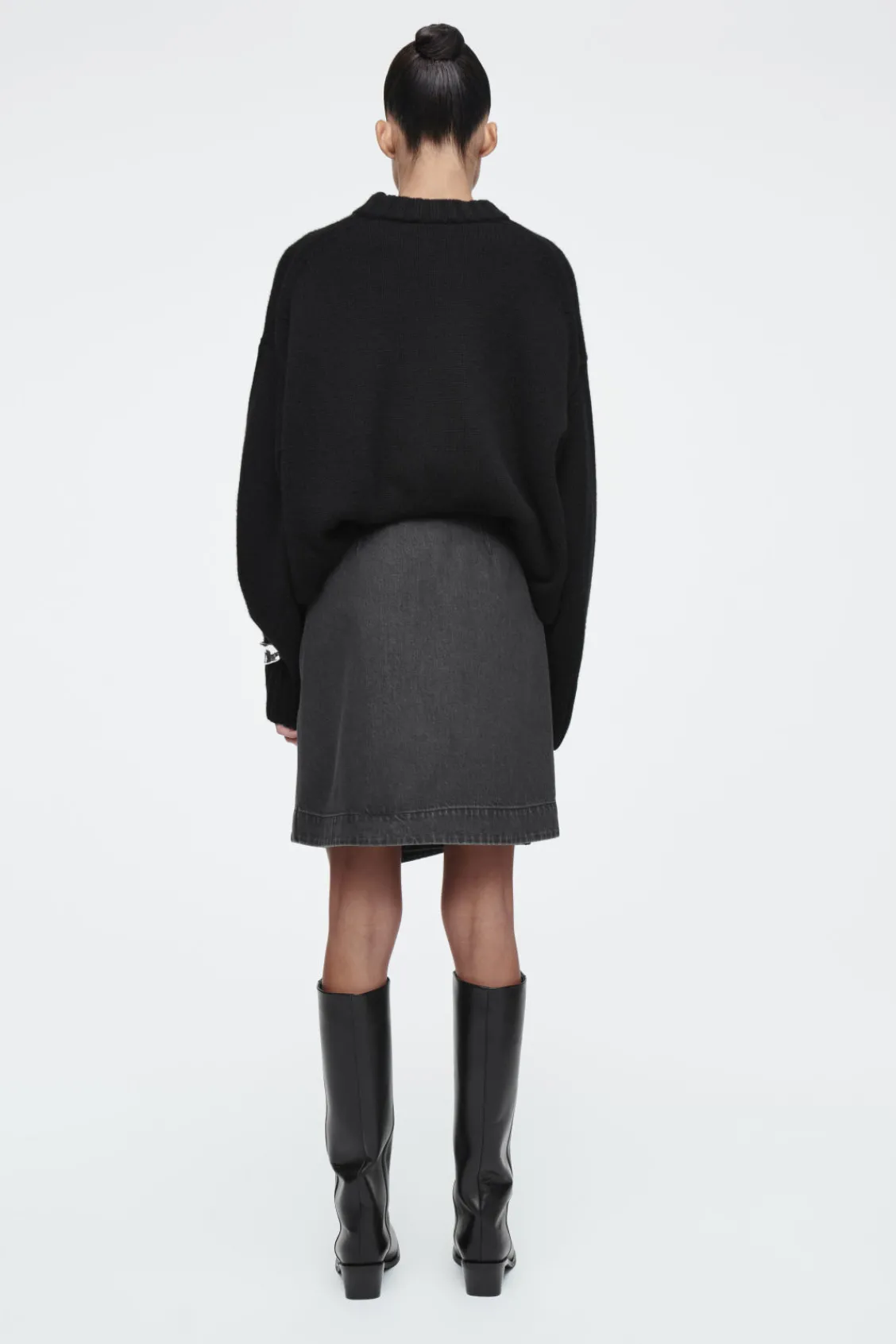 COS DENIM MINI WRAP SKIRT-Women Skirts