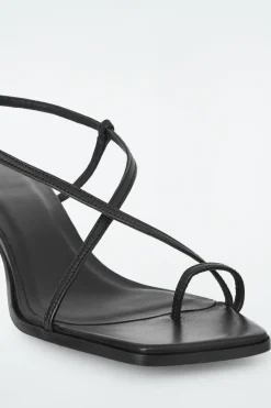 COS DETACHABLE-FLOWER KITTEN-HEEL SANDALS-Women Shoes