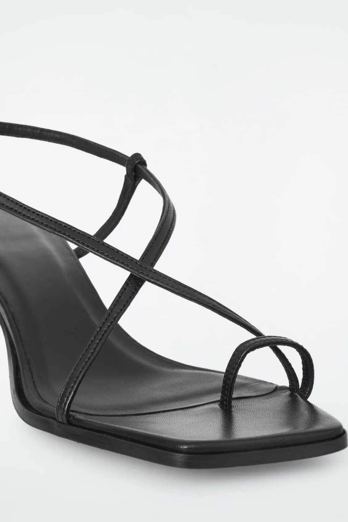 COS DETACHABLE-FLOWER KITTEN-HEEL SANDALS-Women Shoes