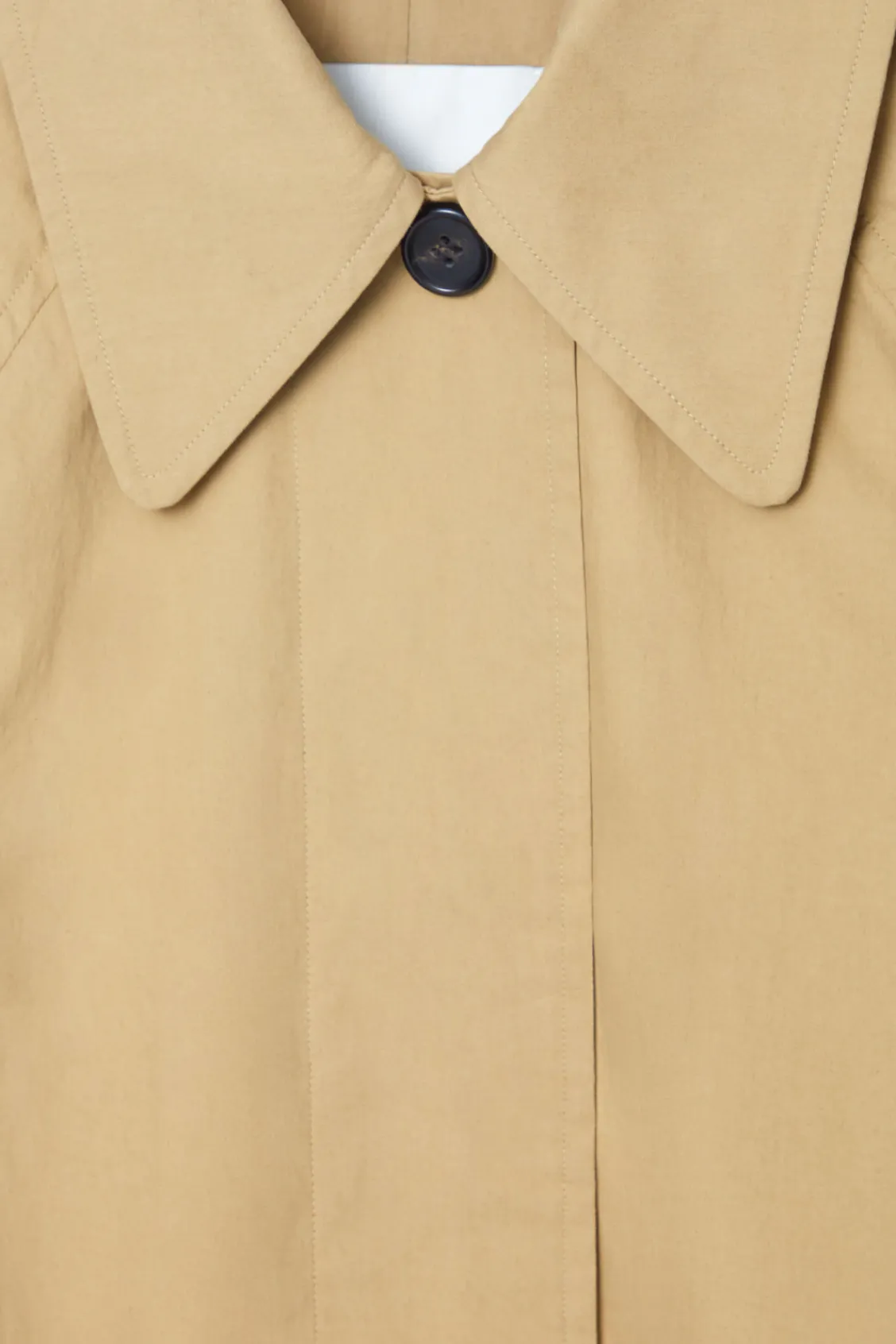COS DETACHABLE-HOOD SHORT TRENCH COAT-Women Coats & Jackets
