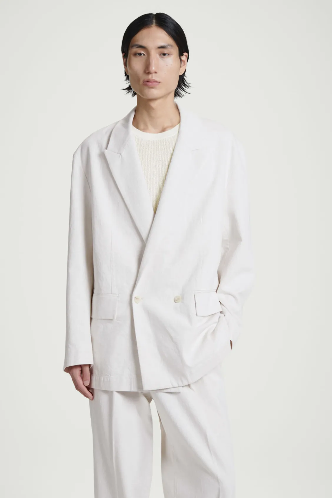 COS DOUBLE-BREASTED DENIM BLAZER - RELAXED- Coats & Jackets