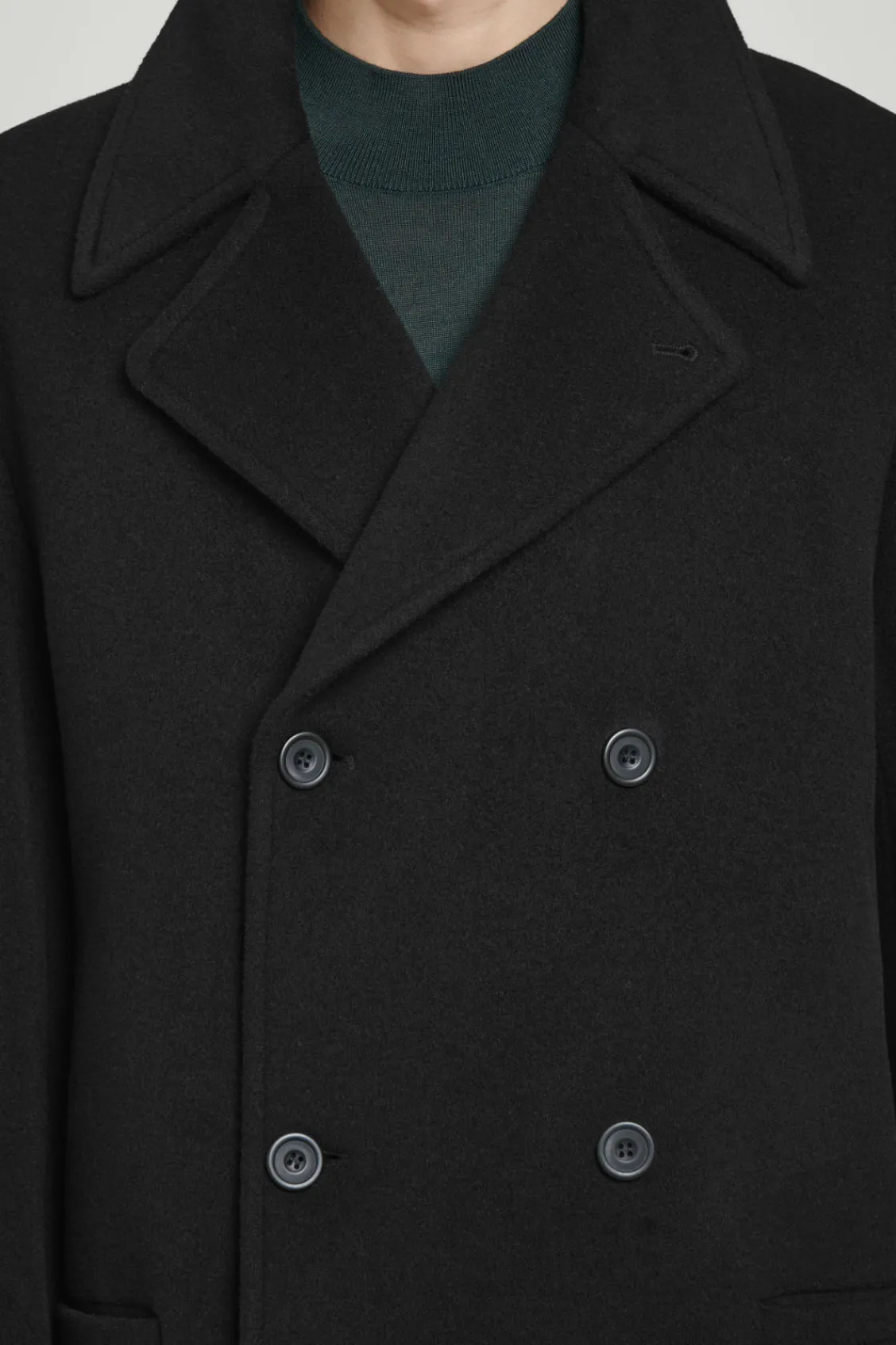 COS DOUBLE-BREASTED WOOL OVERCOAT- Coats & Jackets
