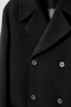 COS DOUBLE-BREASTED WOOL OVERCOAT- Coats & Jackets