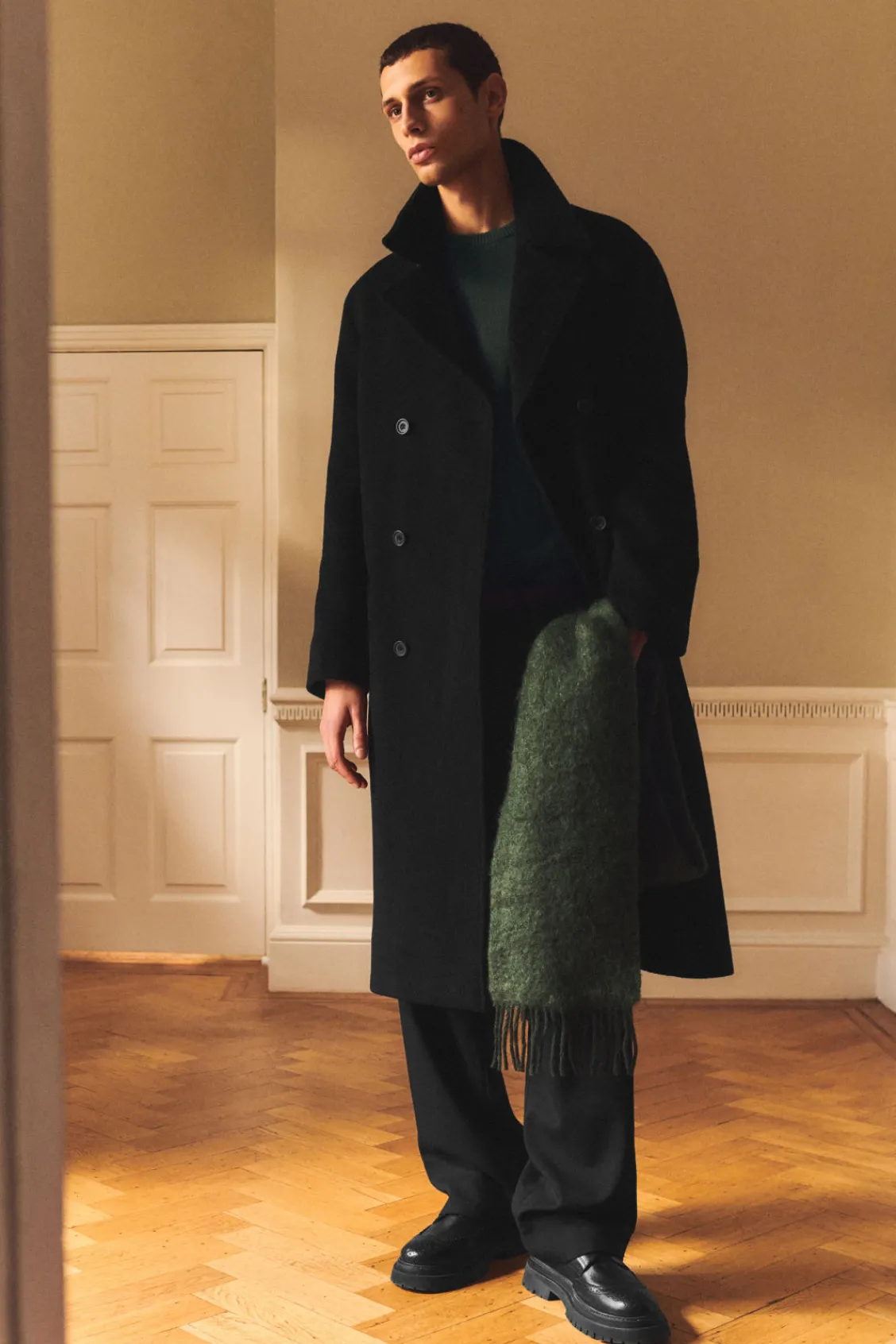 COS DOUBLE-BREASTED WOOL OVERCOAT- Coats & Jackets