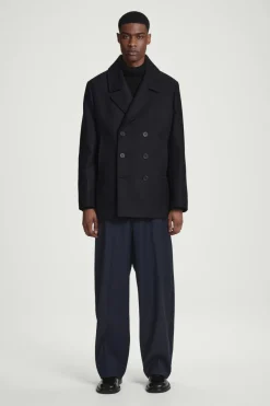 COS DOUBLE-BREASTED WOOL PEA COAT- Coats & Jackets