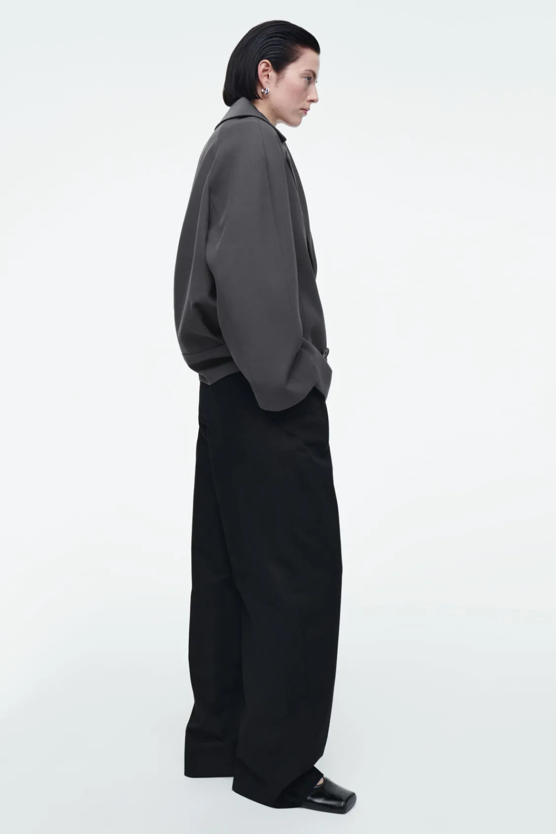 COS DOUBLE-BREASTED WOOL-BLEND JACKET-Women Coats & Jackets