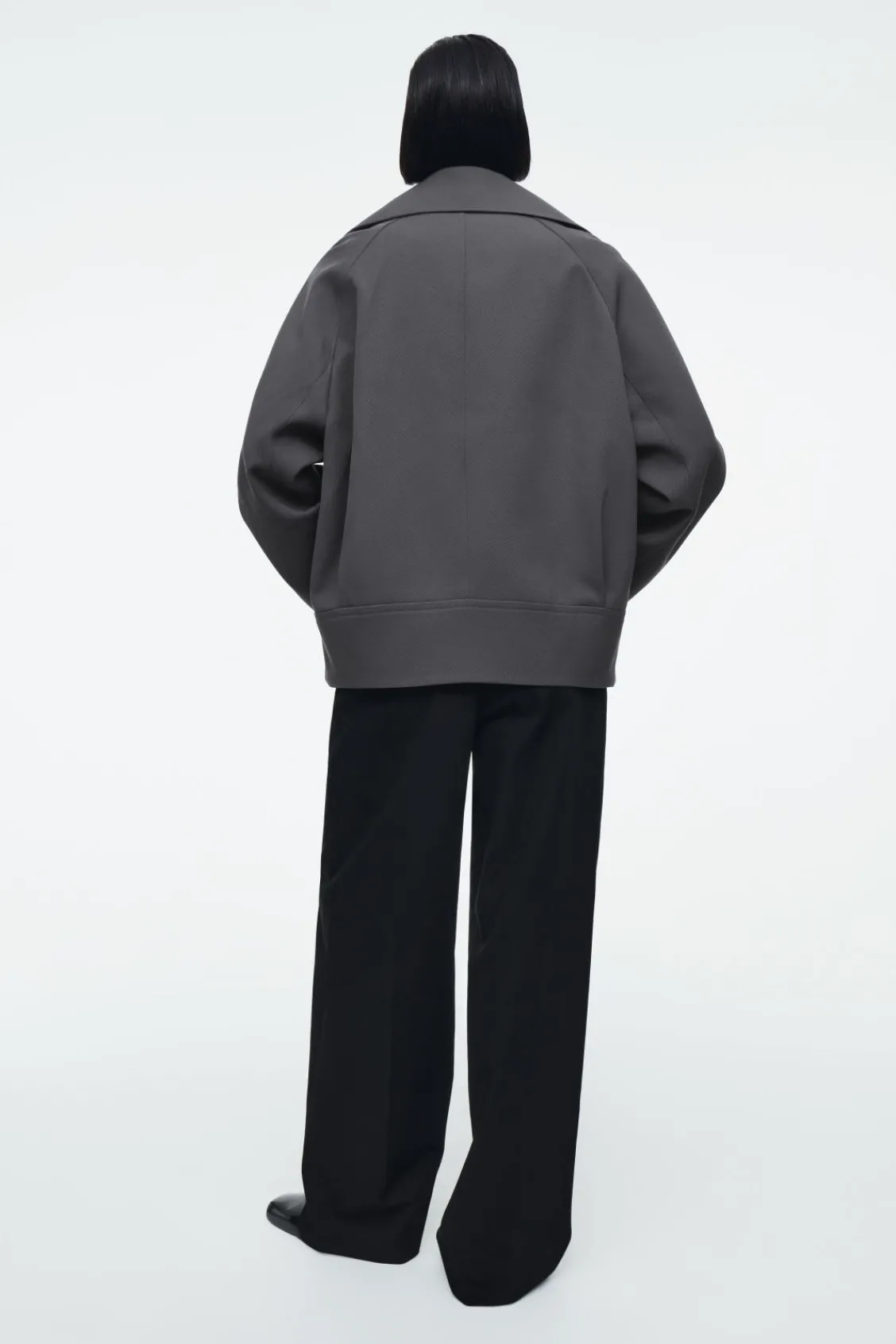 COS DOUBLE-BREASTED WOOL-BLEND JACKET-Women Coats & Jackets